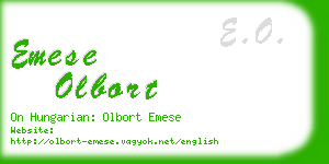 emese olbort business card